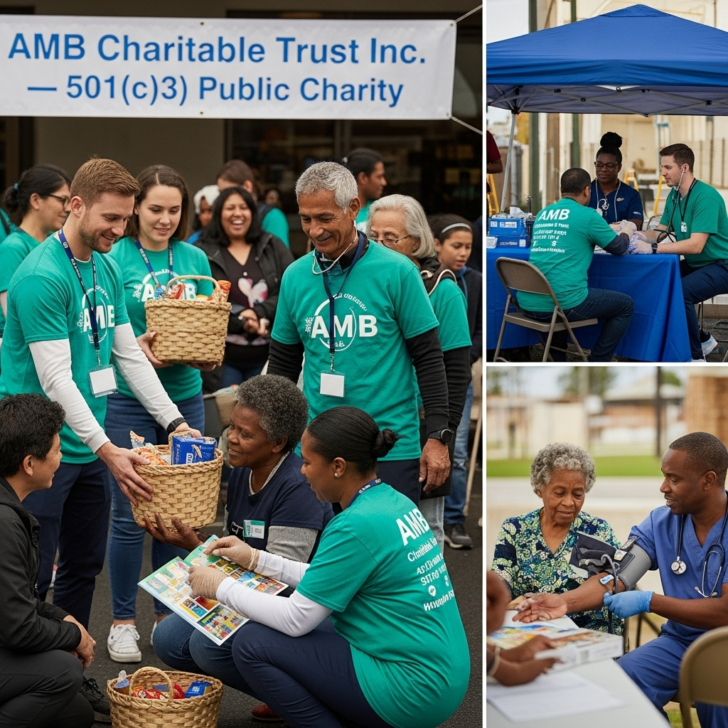 Volunteers distributing aid